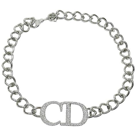 christian dior chain silver|christian dior chunky necklace.